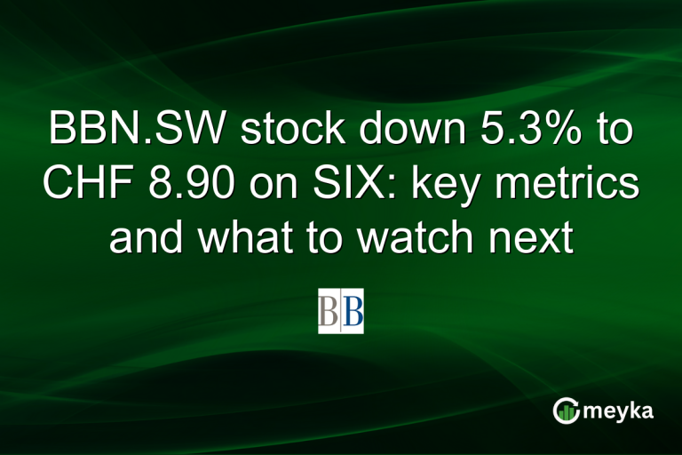 BBN.SW stock down 5.3% to CHF 8.90 on SIX: key metrics and what to watch next