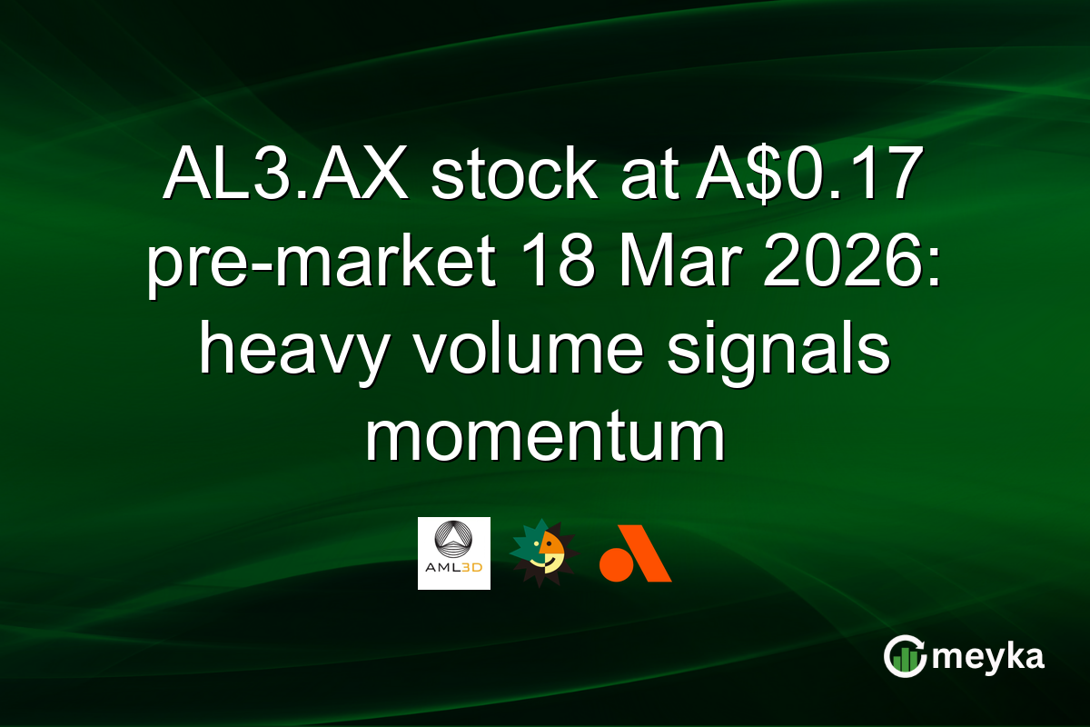 AL3.AX stock at A$0.17 pre-market 18 Mar 2026: heavy volume signals momentum