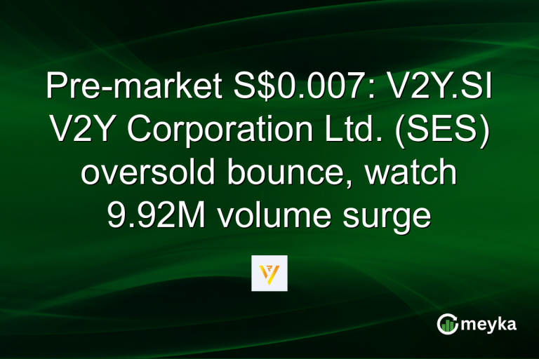 Pre-market S$0.007: V2Y.SI V2Y Corporation Ltd. (SES) oversold bounce, watch 9.92M volume surge