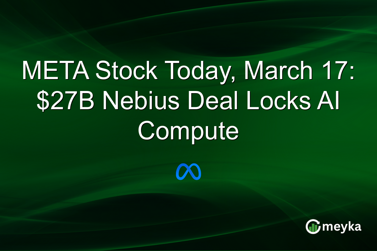 META Stock Today, March 17: $27B Nebius Deal Locks AI Compute
