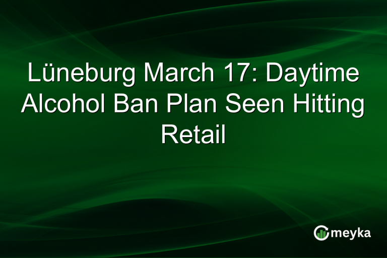 Lüneburg March 17: Daytime Alcohol Ban Plan Seen Hitting Retail