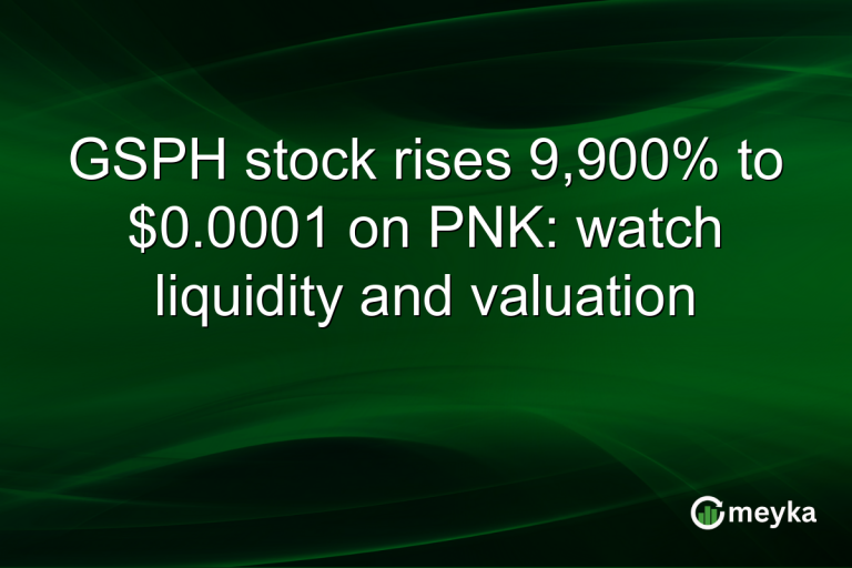 GSPH stock rises 9,900% to $0.0001 on PNK: watch liquidity and valuation