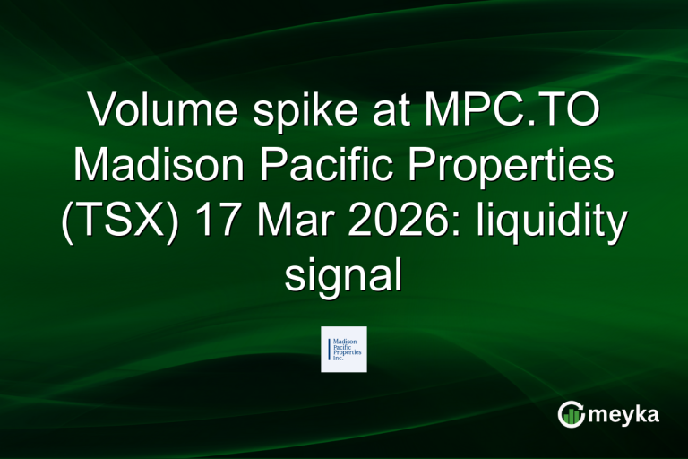 Volume spike at MPC.TO Madison Pacific Properties (TSX) 17 Mar 2026: liquidity signal
