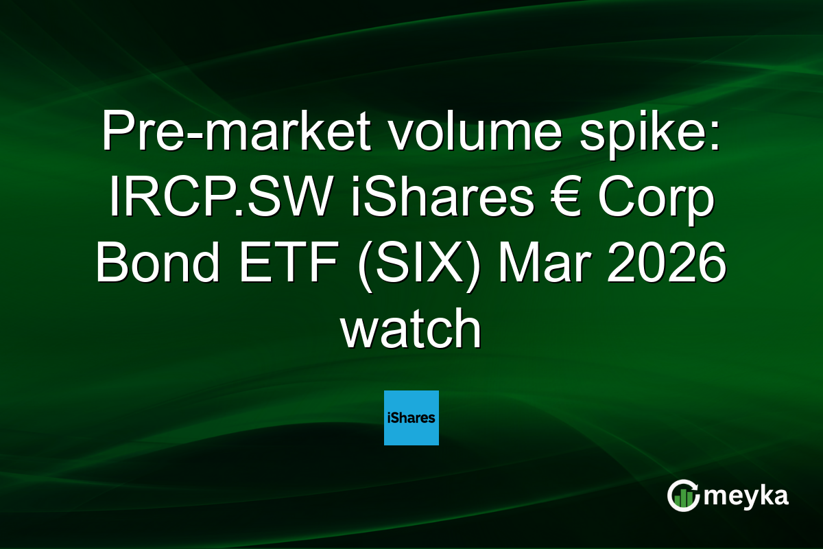 Pre-market volume spike: IRCP.SW iShares € Corp Bond ETF (SIX) Mar 2026 watch