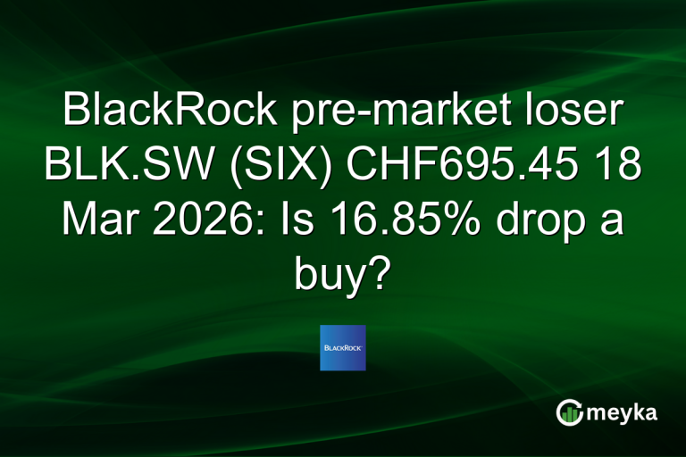 BlackRock pre-market loser BLK.SW (SIX) CHF695.45 18 Mar 2026: Is 16.85% drop a buy?