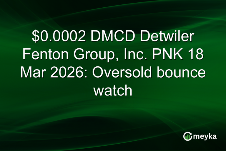 $0.0002 DMCD Detwiler Fenton Group, Inc. PNK 18 Mar 2026: Oversold bounce watch