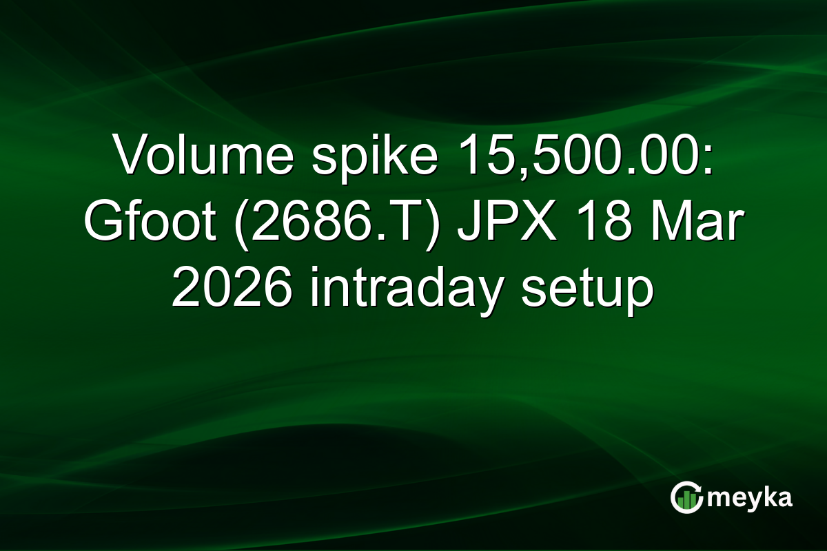 Volume spike 15,500.00: Gfoot (2686.T) JPX 18 Mar 2026 intraday setup