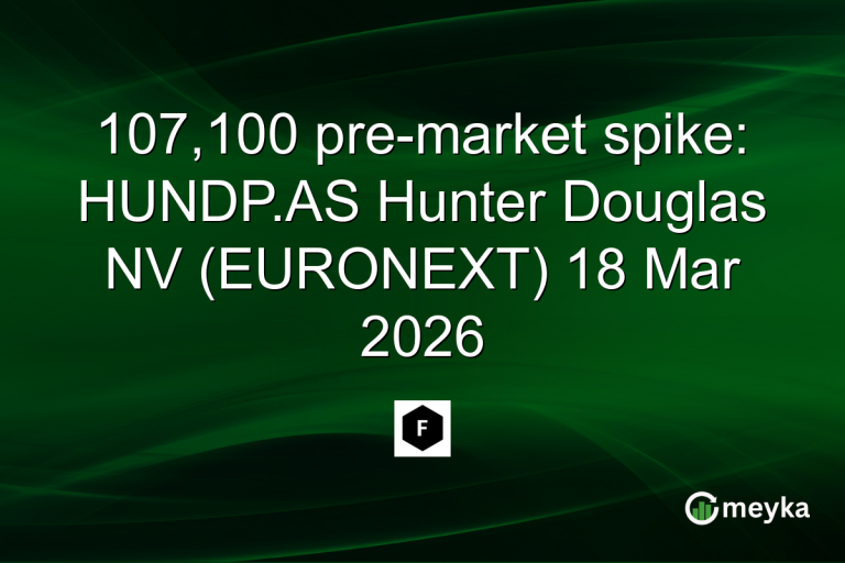 107,100 pre-market spike: HUNDP.AS Hunter Douglas NV (EURONEXT) 18 Mar 2026