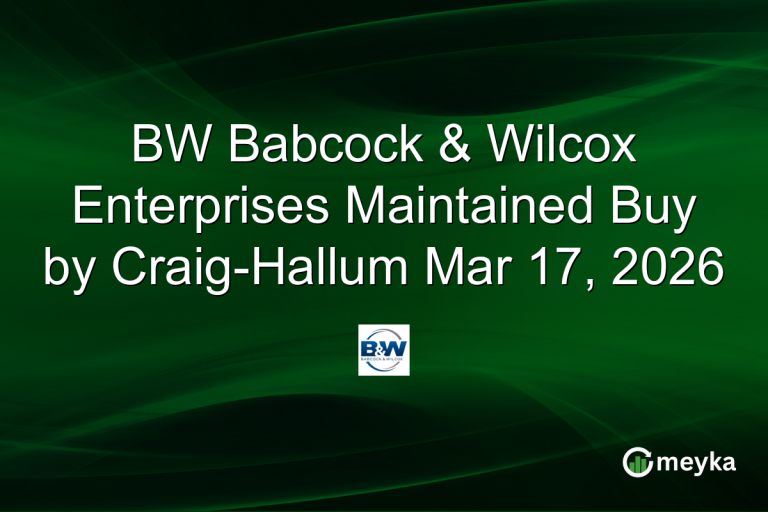 BW Babcock & Wilcox Enterprises Maintained Buy by Craig-Hallum Mar 17, 2026