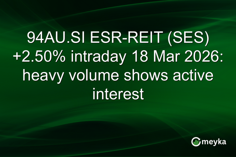 94AU.SI ESR-REIT (SES) +2.50% intraday 18 Mar 2026: heavy volume shows active interest