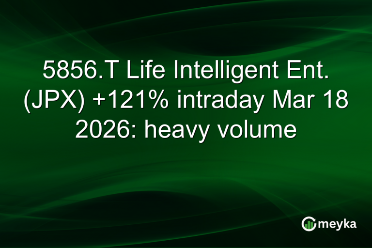 5856.T Life Intelligent Ent. (JPX) +121% intraday Mar 18 2026: heavy volume