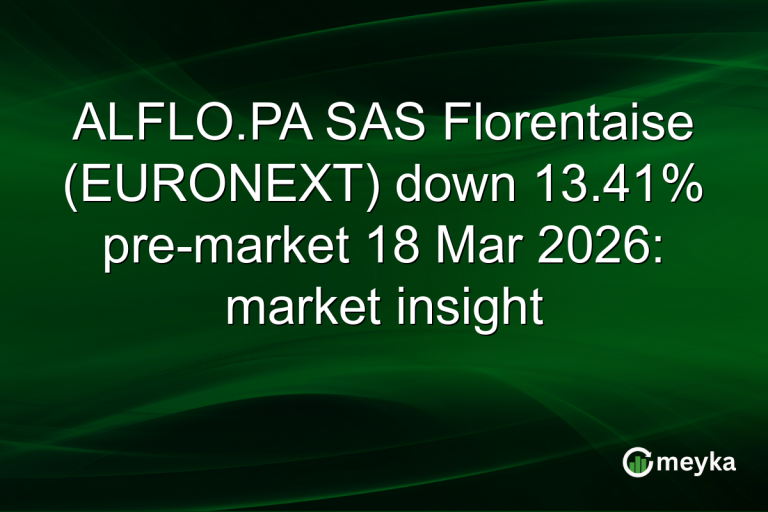 ALFLO.PA SAS Florentaise (EURONEXT) down 13.41% pre-market 18 Mar 2026: market insight