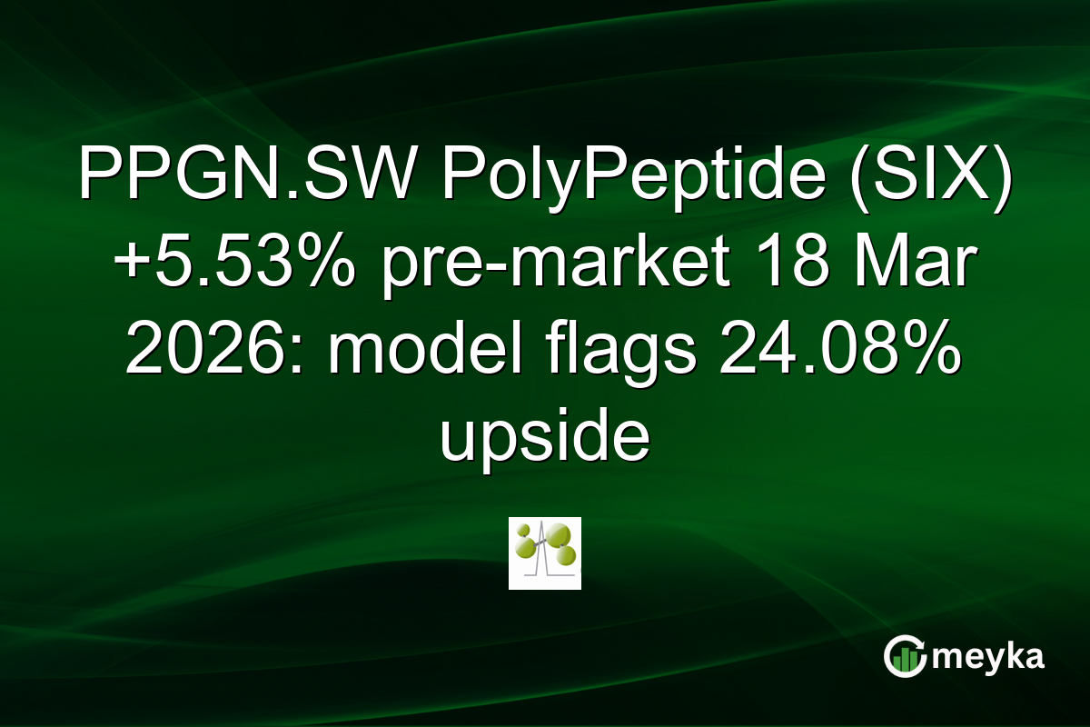 PPGN.SW PolyPeptide (SIX) +5.53% pre-market 18 Mar 2026: model flags 24.08% upside