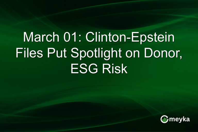 March 01: Clinton-Epstein Files Put Spotlight on Donor, ESG Risk