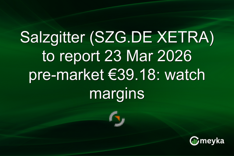 Salzgitter (SZG.DE XETRA) to report 23 Mar 2026 pre-market €39.18: watch margins