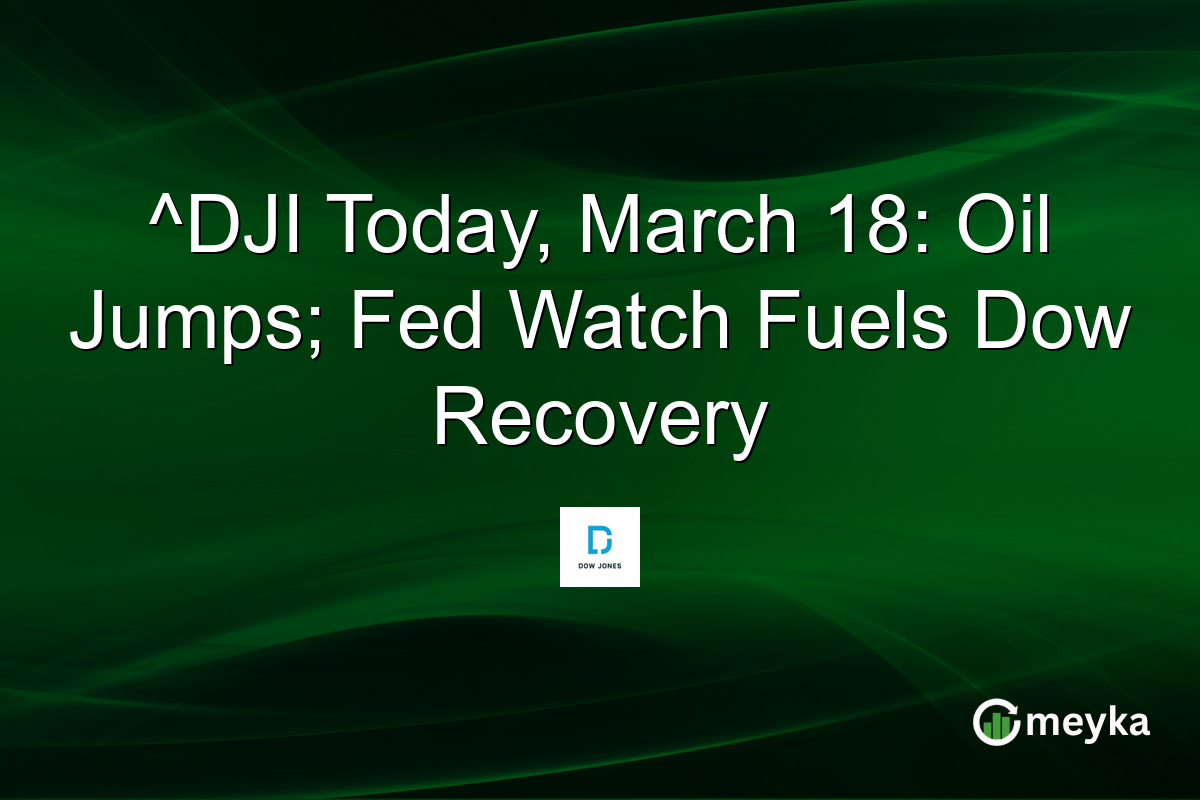 ^DJI Today, March 18: Oil Jumps; Fed Watch Fuels Dow Recovery