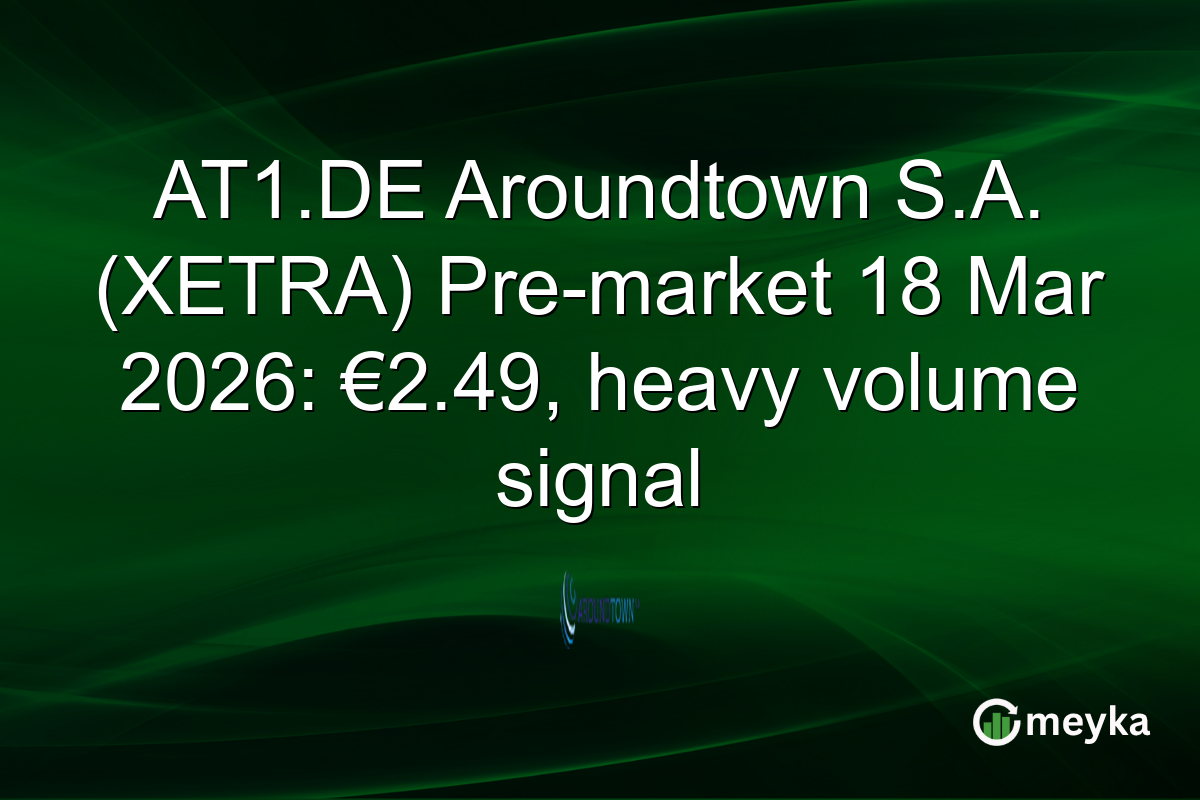AT1.DE Aroundtown S.A. (XETRA) Pre-market 18 Mar 2026: €2.49, heavy volume signal