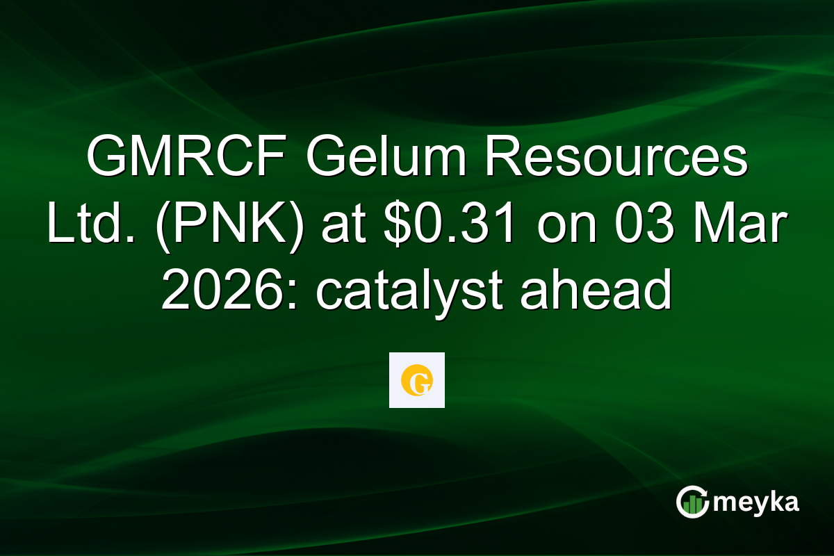 GMRCF Gelum Resources Ltd. (PNK) at $0.31 on 03 Mar 2026: catalyst ahead