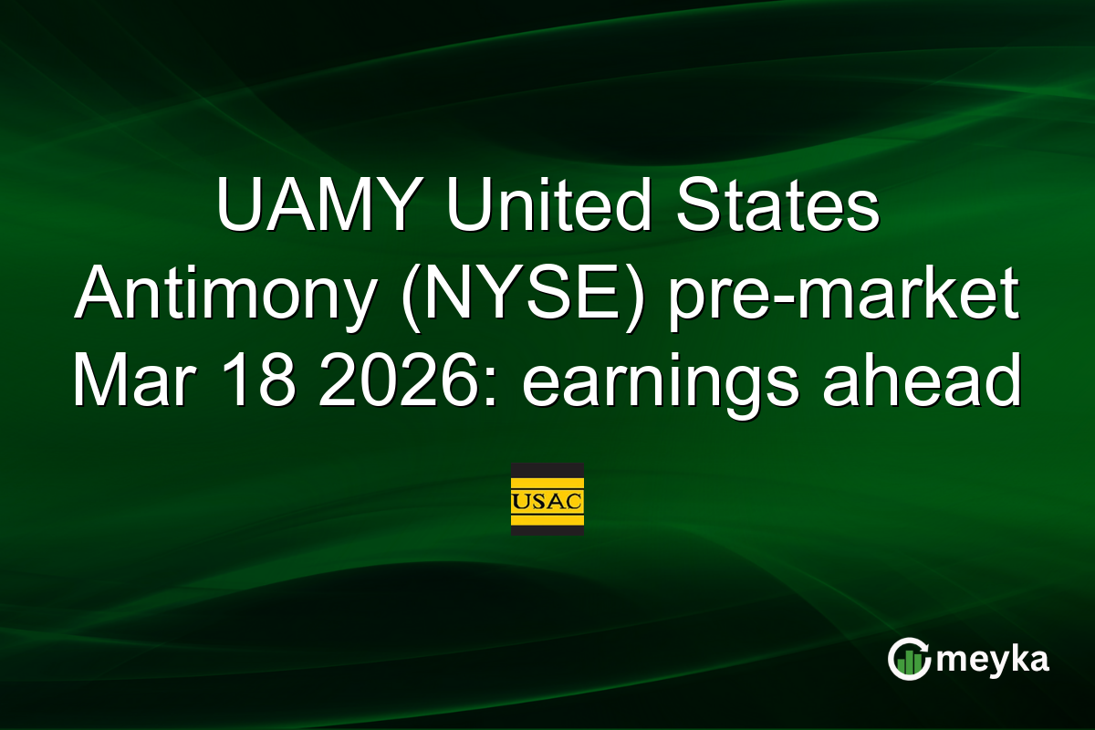 UAMY United States Antimony (NYSE) pre-market Mar 18 2026: earnings ahead