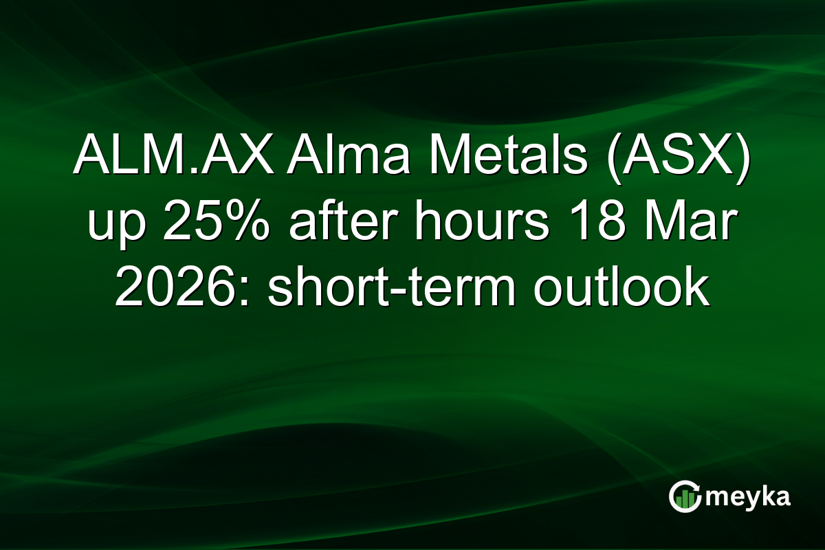 ALM.AX Alma Metals (ASX) up 25% after hours 18 Mar 2026: short-term outlook