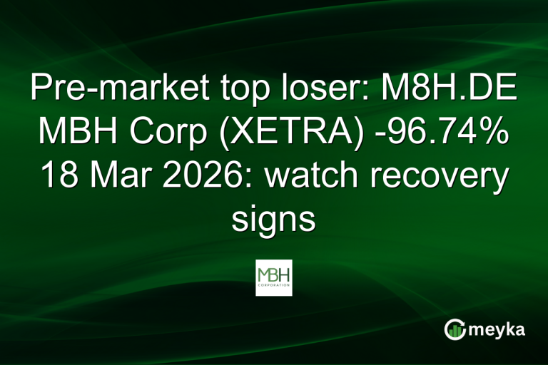 Pre-market top loser: M8H.DE MBH Corp (XETRA) -96.74% 18 Mar 2026: watch recovery signs