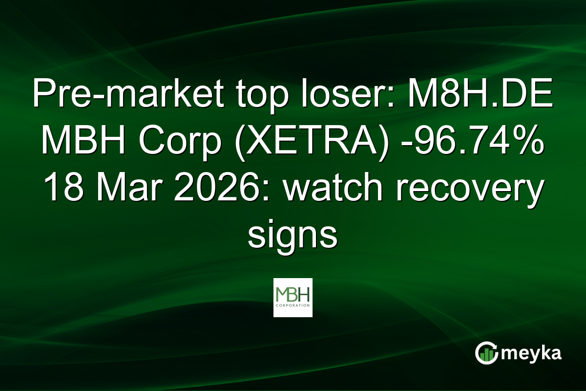 Pre-market top loser: M8H.DE MBH Corp (XETRA) -96.74% 18 Mar 2026: watch recovery signs