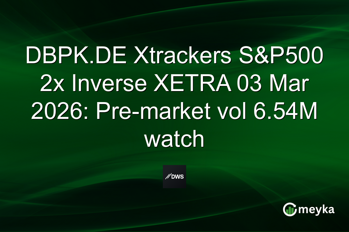 DBPK.DE Xtrackers S&P500 2x Inverse XETRA 03 Mar 2026: Pre-market vol 6.54M watch