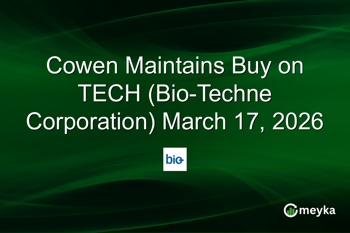 Cowen Maintains Buy on TECH (Bio-Techne Corporation) March 17, 2026