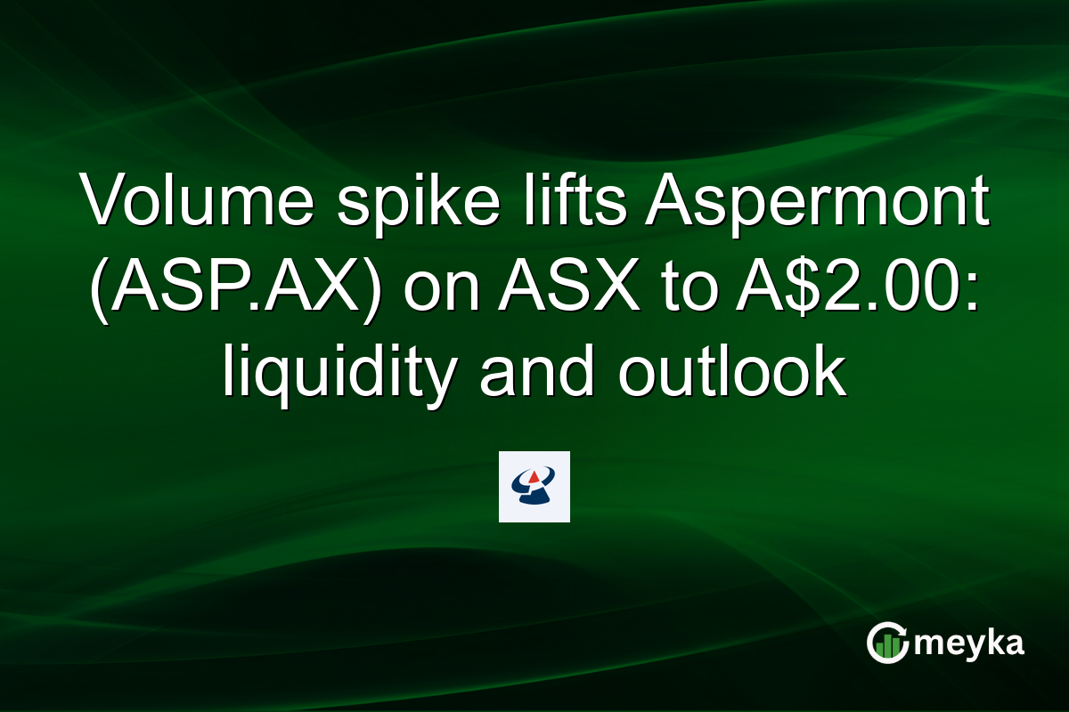Volume spike lifts Aspermont (ASP.AX) on ASX to A$2.00: liquidity and outlook