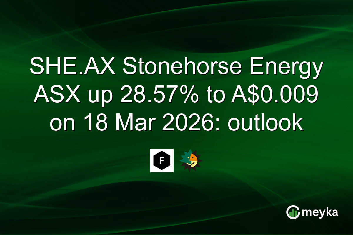 SHE.AX Stonehorse Energy ASX up 28.57% to A$0.009 on 18 Mar 2026: outlook