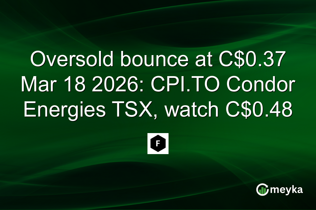 Oversold bounce at C$0.37 Mar 18 2026: CPI.TO Condor Energies TSX, watch C$0.48