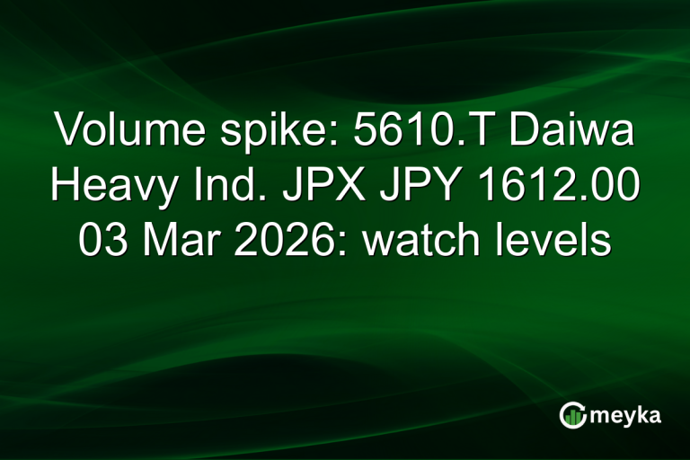 Volume spike: 5610.T Daiwa Heavy Ind. JPX JPY 1612.00 03 Mar 2026: watch levels