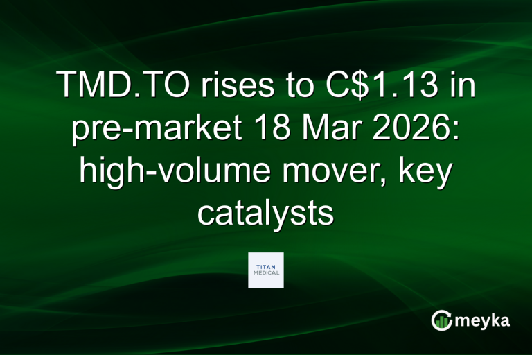 TMD.TO rises to C$1.13 in pre-market 18 Mar 2026: high-volume mover, key catalysts