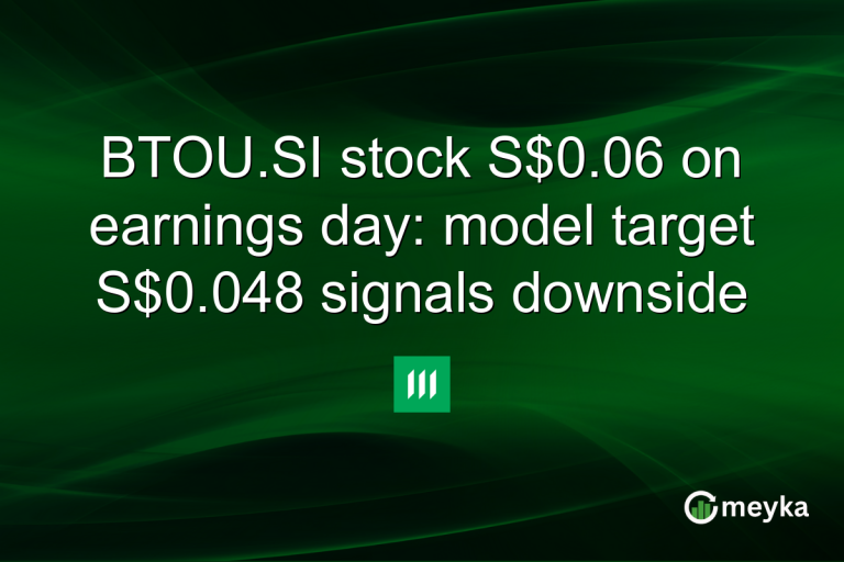 BTOU.SI stock S$0.06 on earnings day: model target S$0.048 signals downside