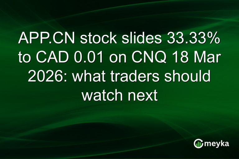 APP.CN stock slides 33.33% to CAD 0.01 on CNQ 18 Mar 2026: what traders should watch next