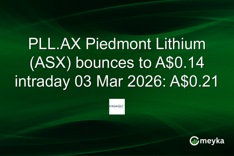 PLL.AX Piedmont Lithium (ASX) bounces to A$0.14 intraday 03 Mar 2026: A$0.21