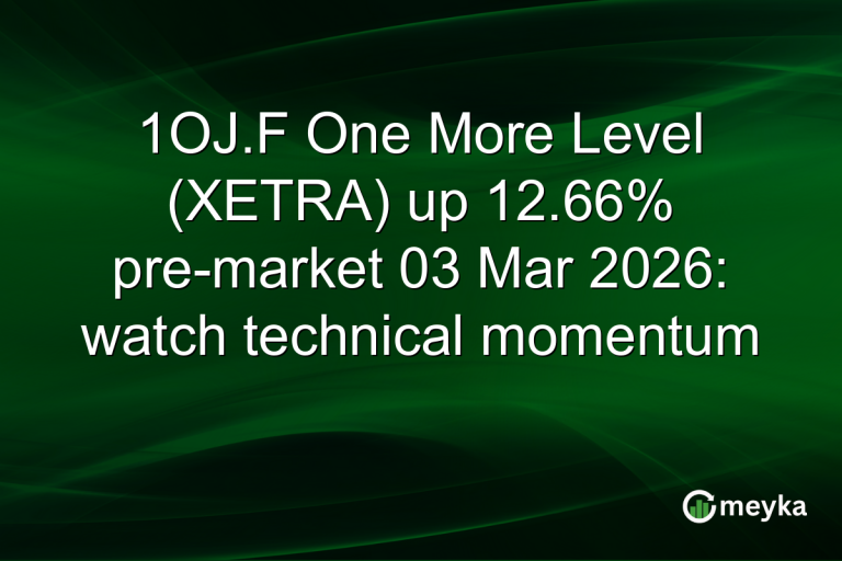 1OJ.F One More Level (XETRA) up 12.66% pre-market 03 Mar 2026: watch technical momentum