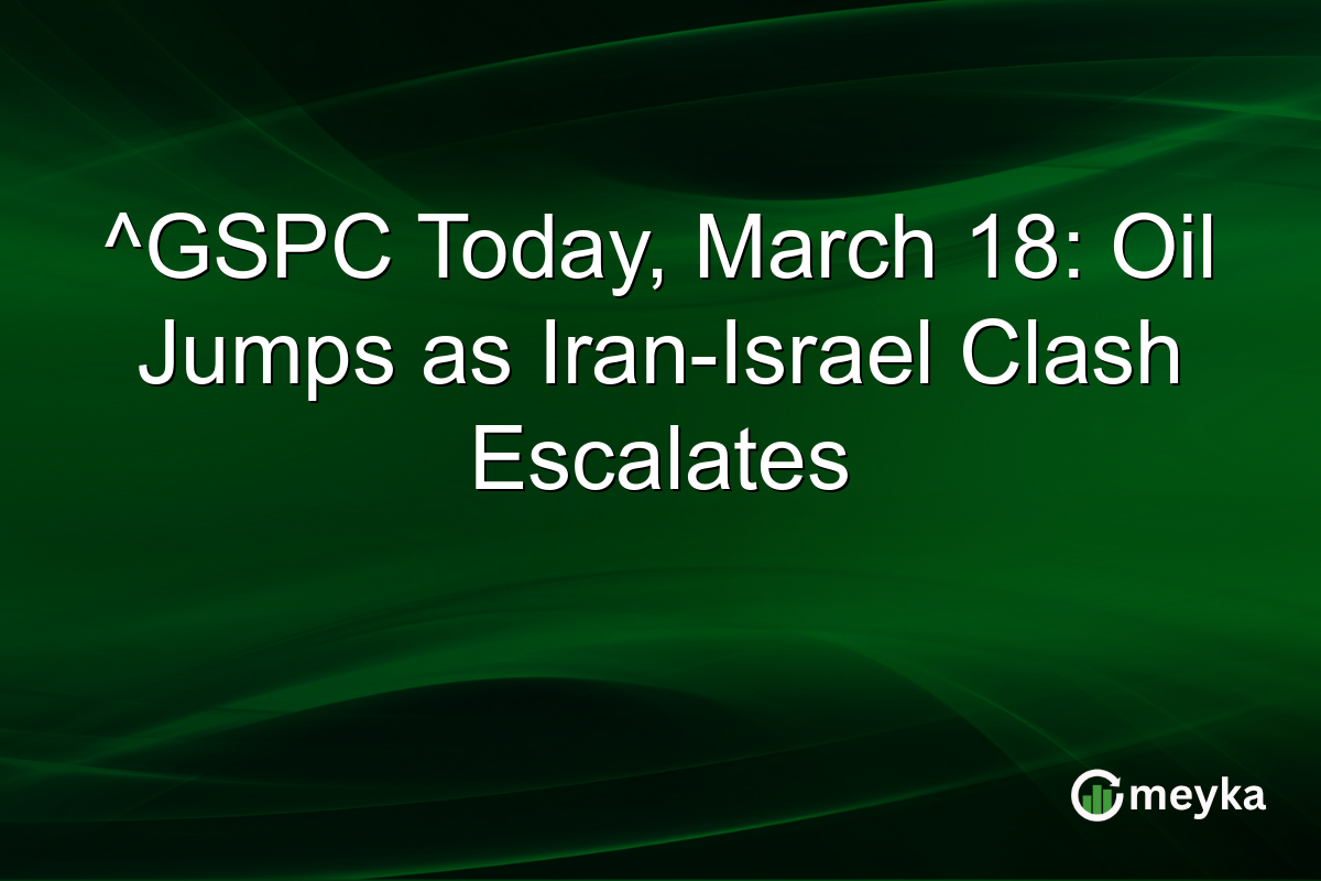 ^GSPC Today, March 18: Oil Jumps as Iran-Israel Clash Escalates