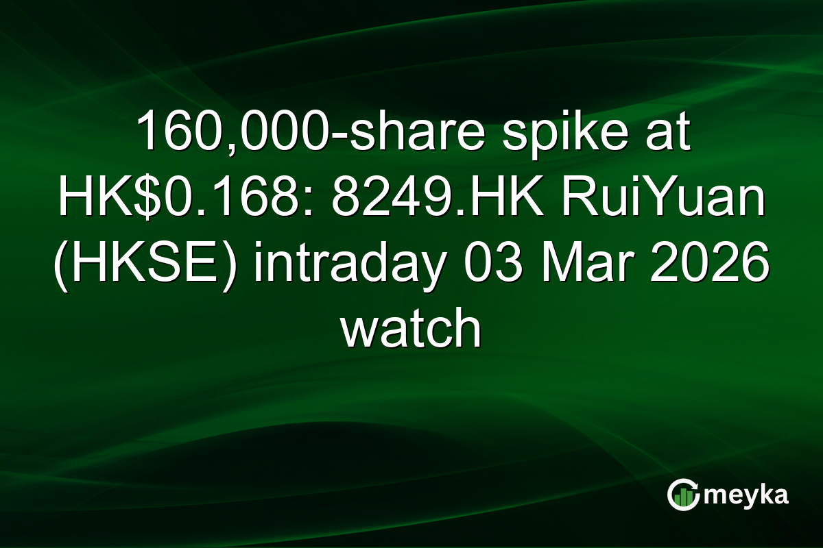 160,000-share spike at HK$0.168: 8249.HK RuiYuan (HKSE) intraday 03 Mar 2026 watch