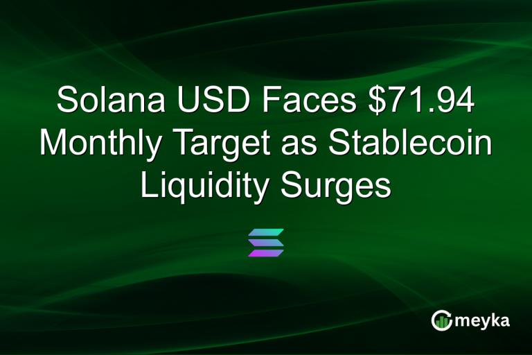 Solana USD Faces $71.94 Monthly Target as Stablecoin Liquidity Surges