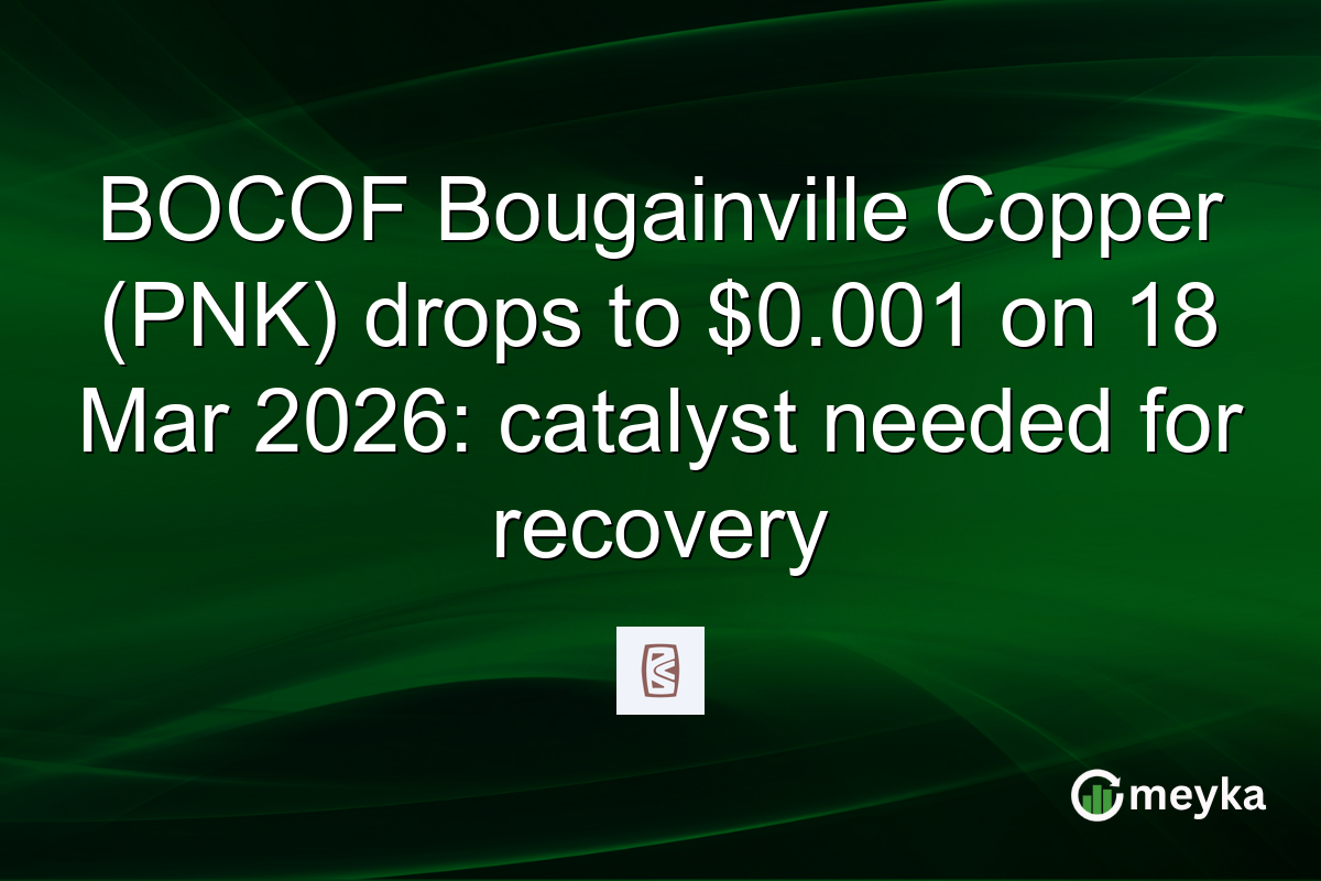 BOCOF Bougainville Copper (PNK) drops to $0.001 on 18 Mar 2026: catalyst needed for recovery