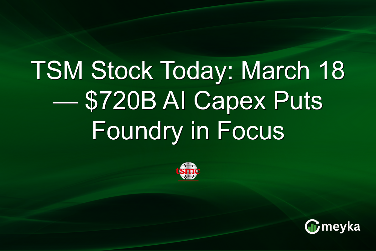 TSM Stock Today: March 18 — $720B AI Capex Puts Foundry in Focus