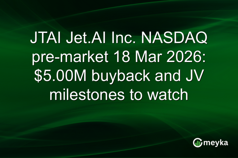 JTAI Jet.AI Inc. NASDAQ pre-market 18 Mar 2026: $5.00M buyback and JV milestones to watch