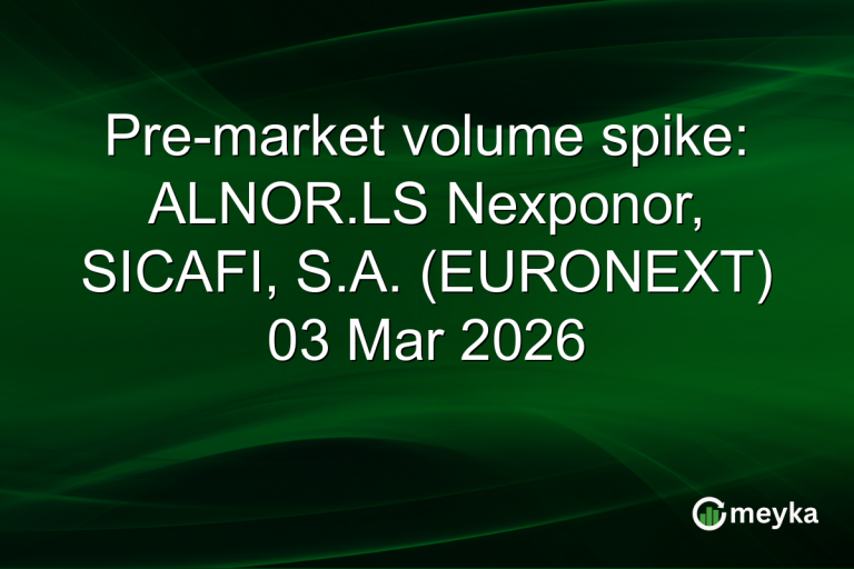 Pre-market volume spike: ALNOR.LS Nexponor, SICAFI, S.A. (EURONEXT) 03 Mar 2026
