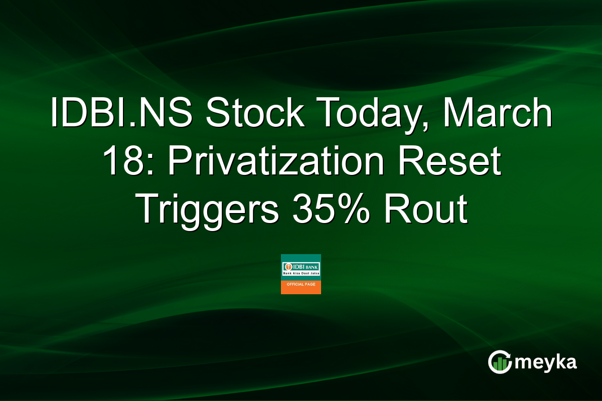 IDBI.NS Stock Today, March 18: Privatization Reset Triggers 35% Rout