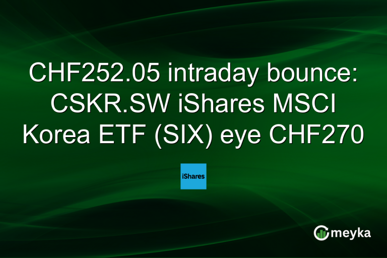 CHF252.05 intraday bounce: CSKR.SW iShares MSCI Korea ETF (SIX) eye CHF270
