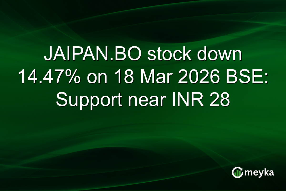 JAIPAN.BO stock down 14.47% on 18 Mar 2026 BSE: Support near INR 28