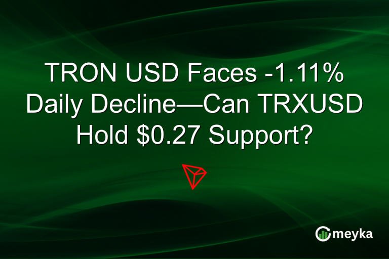 TRON USD Faces -1.11% Daily Decline—Can TRXUSD Hold $0.27 Support?