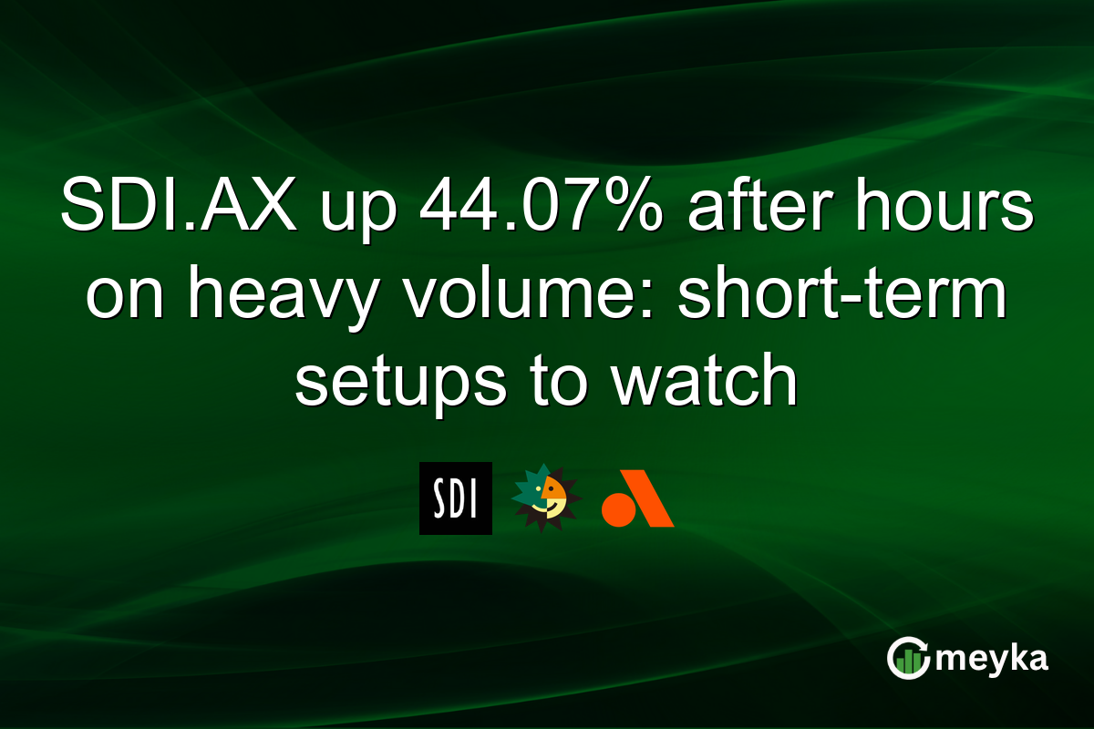 SDI.AX up 44.07% after hours on heavy volume: short-term setups to watch