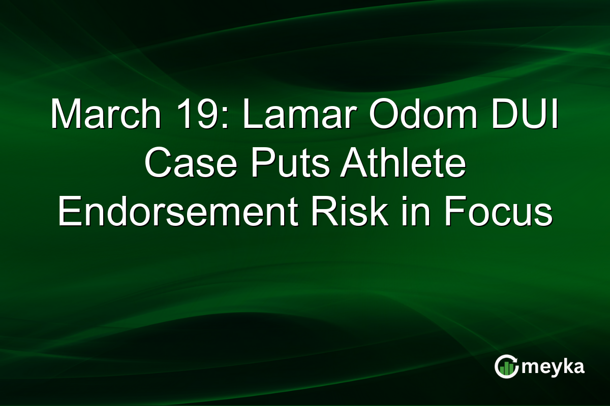 March 19: Lamar Odom DUI Case Puts Athlete Endorsement Risk in Focus